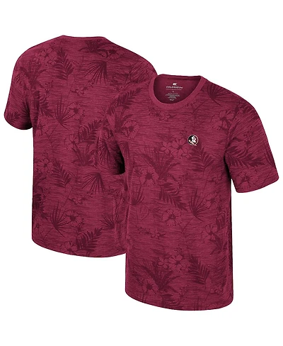 Colosseum Men's Garnet Florida State Seminoles Floral Printed T-Shirt