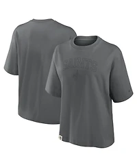 Nike Women's Charcoal New Orleans Saints Glory Arch Boxy T-Shirt