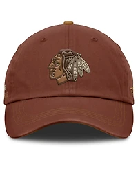 Fanatics Men's Brown Chicago Blackhawks Fall Leaves Timber Adjustable Hat