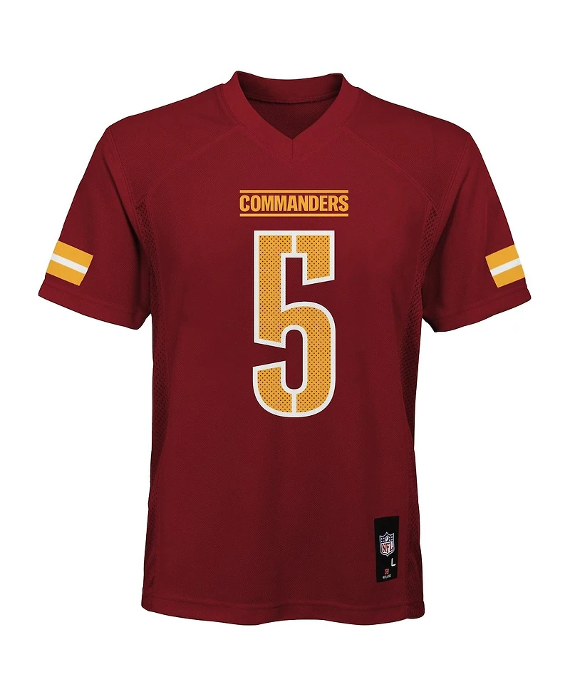 Outerstuff Big Boys and Girls Jayden Daniels Burgundy Washington Commanders Replica Player Jersey