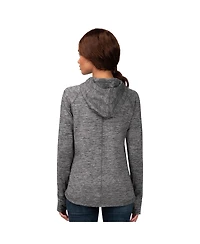 G-iii 4Her by Carl Banks Women's Heather Gray New York Yankees Defender Space Dye Raglan Full-Zip Hoodie