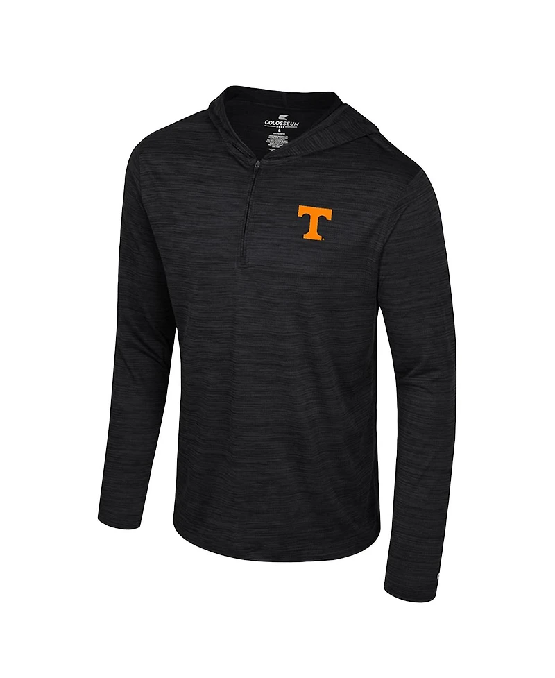Colosseum Men's Black Tennessee Volunteers Always Sunny Lightweight Quarter-Zip Hoodie