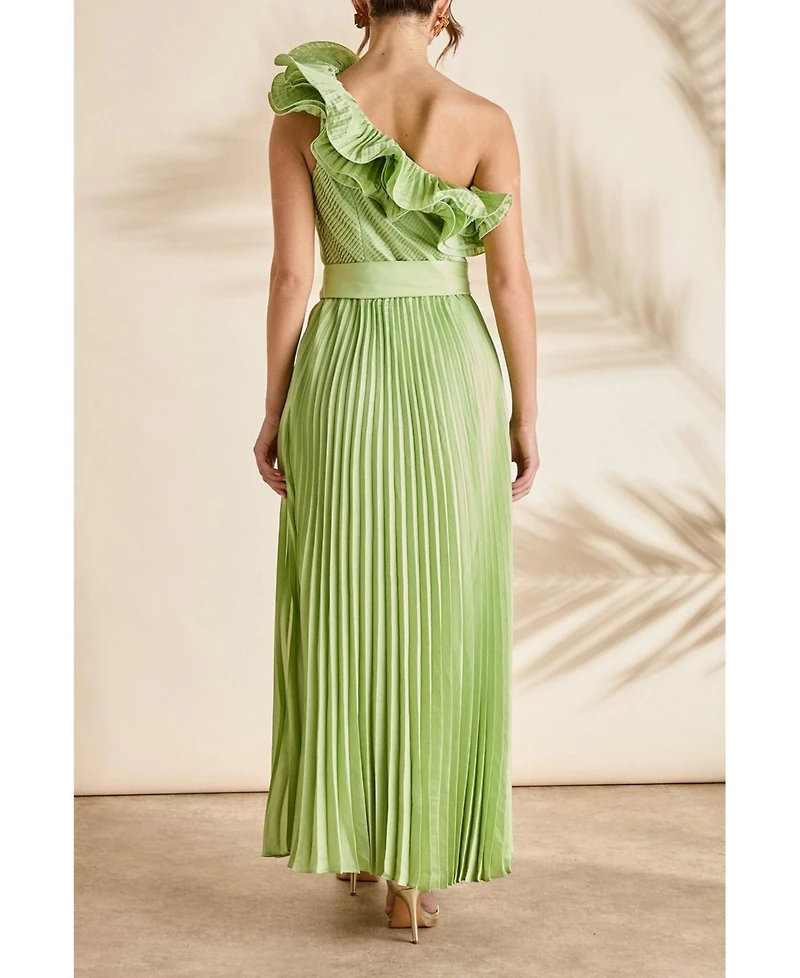 Coast Women's One Shoulder Pleated Skirt Maxi Dress