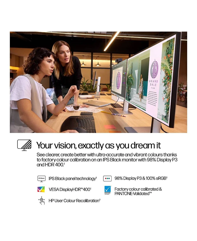 Hp Series 7 Pro 727pq 27" 16:9 Wqhd 120Hz Ips Lcd Monitor, Natural Silver