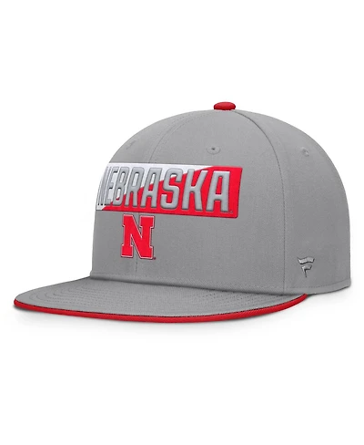 Fanatics Men's Gray Nebraska Huskers Duo Snapback Hat