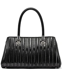 Calvin Klein Women's Brigette Patent Piping Mini Satchel Bag