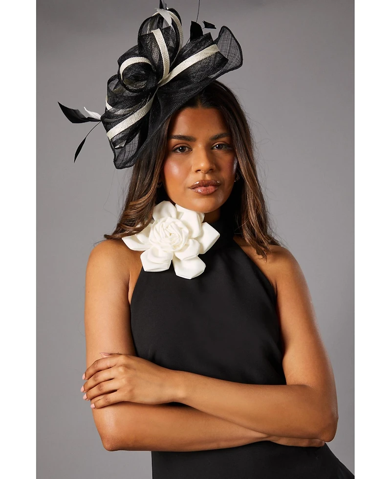 Coast Petite High Neck Corsage Midi Dress
