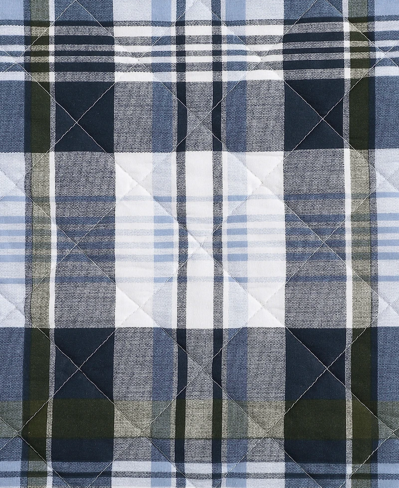 Tommy Hilfiger Bleecker Plaid Cotton Reversible 3-Pc. Quilt Set