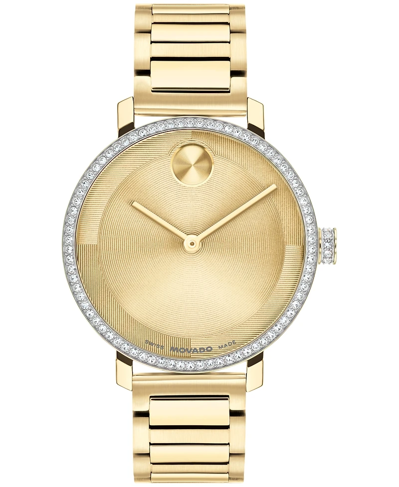 Movado Women's Bold Evolution 2.0 Swiss Quartz Light Gold Steel Watch, 34mm