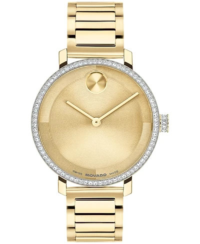 Movado Women's Bold Evolution 2.0 Swiss Quartz Light Gold Steel Watch, 34mm