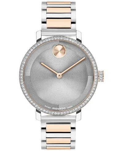 Movado Women's Bold Evolution 2.0 Swiss Quartz Light Rose Gold Steel Watch, 34mm