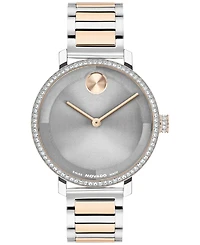 Movado Women's Bold Evolution 2.0 Swiss Quartz Light Rose Gold Steel Watch, 34mm
