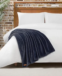 Lucky Brand Solid Plush Throw, 50" x 70"