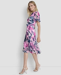 Dkny Women's Abstract-Print Midi Dress
