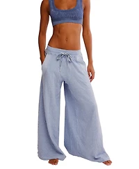 Free People Women's Wait A Minute Extra Wide Leg Knit Pants