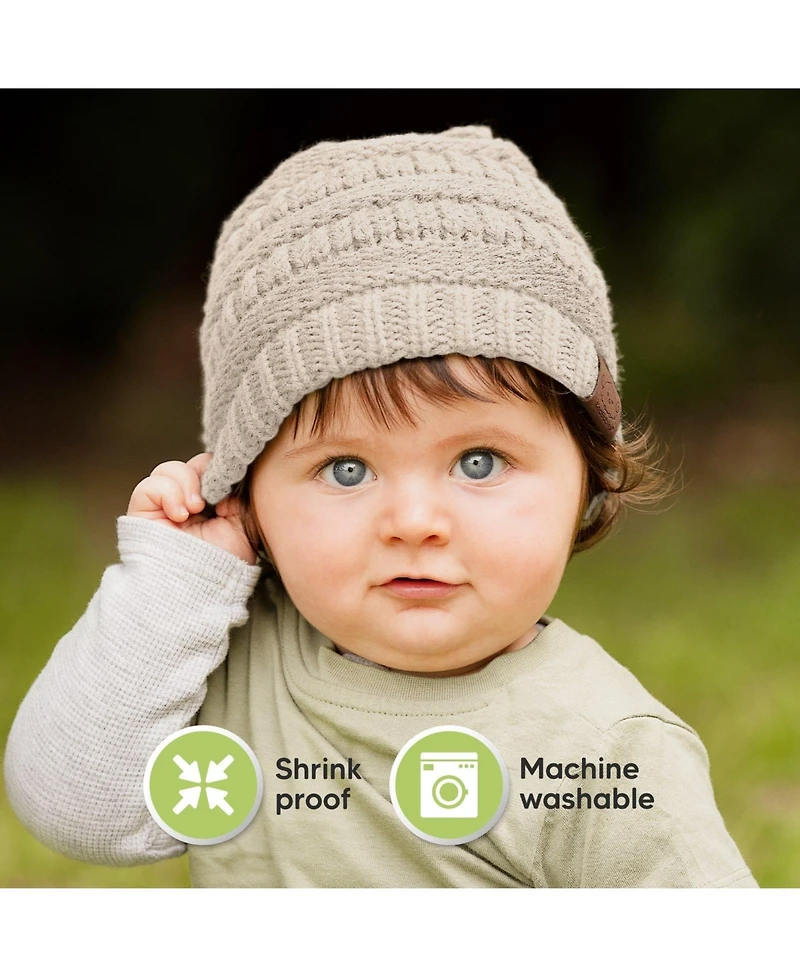 KeaBabies 3pk Warmzy Baby Beanies, 0-36 months Hats, Winter Hat for Newborn, Infant, Toddlers, Boys, Girls