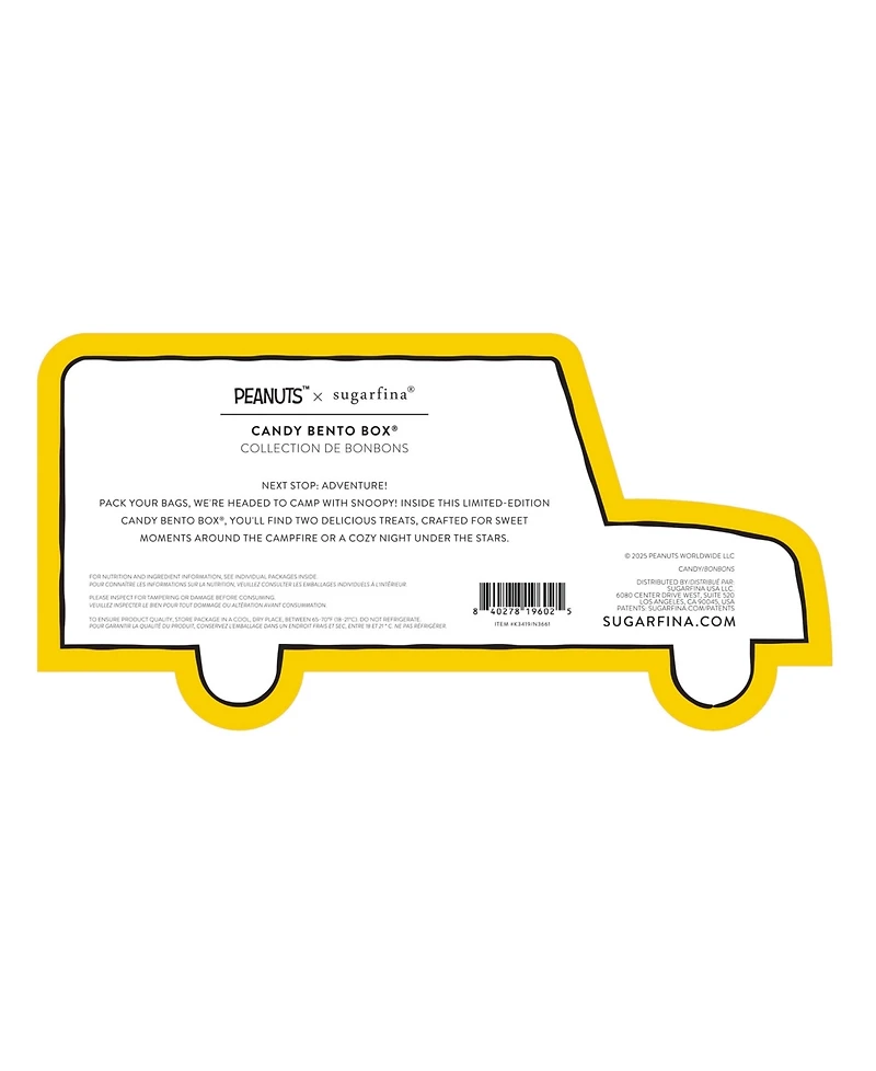 Sugarfina Camp with Snoopy Bento Box Peanuts, 2 Pack
