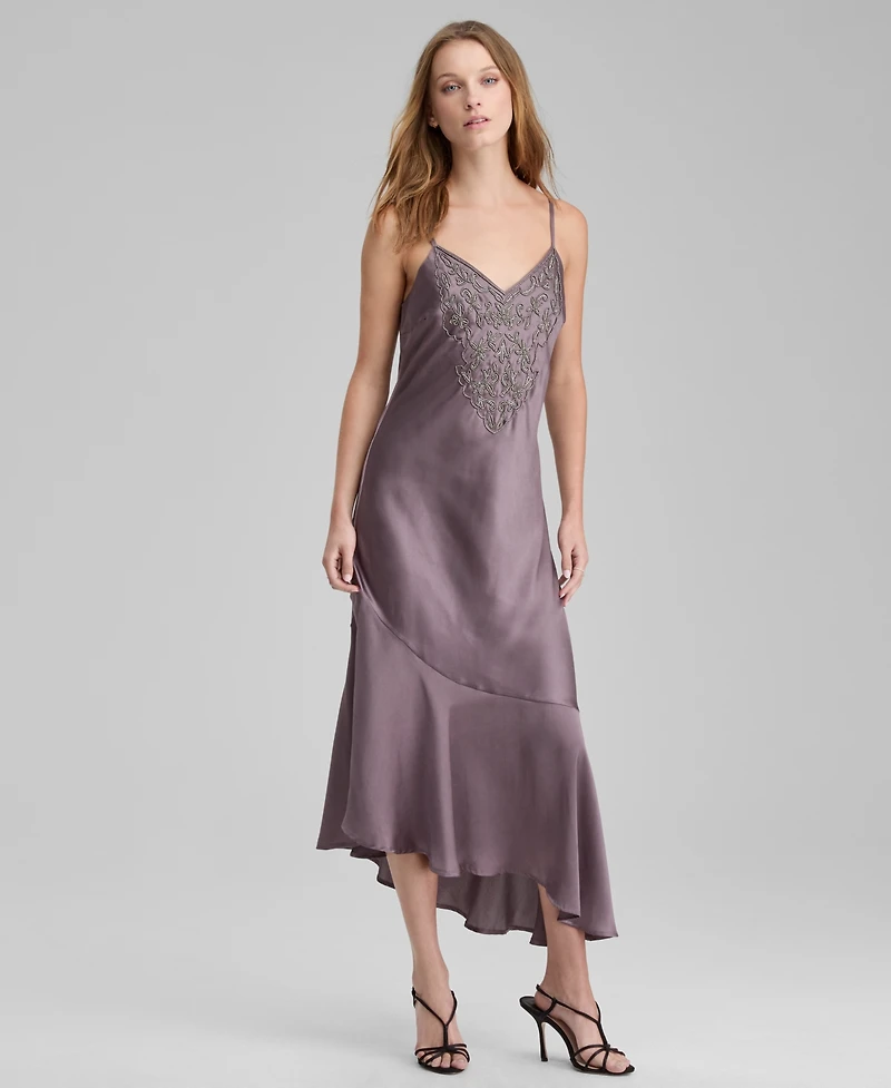 And Now This Women's Beaded Asymmetric Maxi Dress, Macy's Exclusive