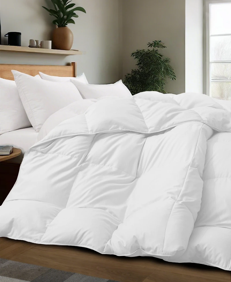 Unikome All Season Goose Down Feather Fiber Comforter, Full/Queen