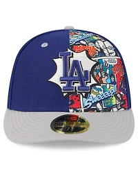New Era Men's Royal/Gray Los Angeles Dodgers 2025 Mlb Diamond Hero Edition Low Profile 59FIFTY Fitted Hat