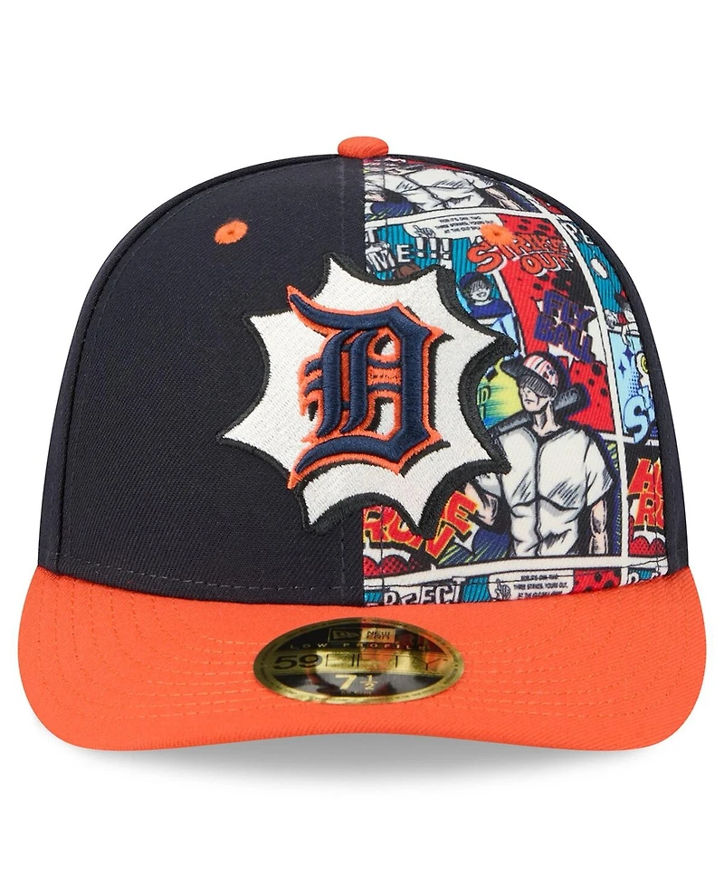 New Era Men's Navy/Orange Detroit Tigers 2025 Mlb Diamond Hero Edition Low Profile 59FIFTY Fitted Hat