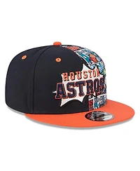 New Era Men's Navy/Orange Houston Astros 2025 Mlb Diamond Hero Edition 9FIFTY Snapback Hat