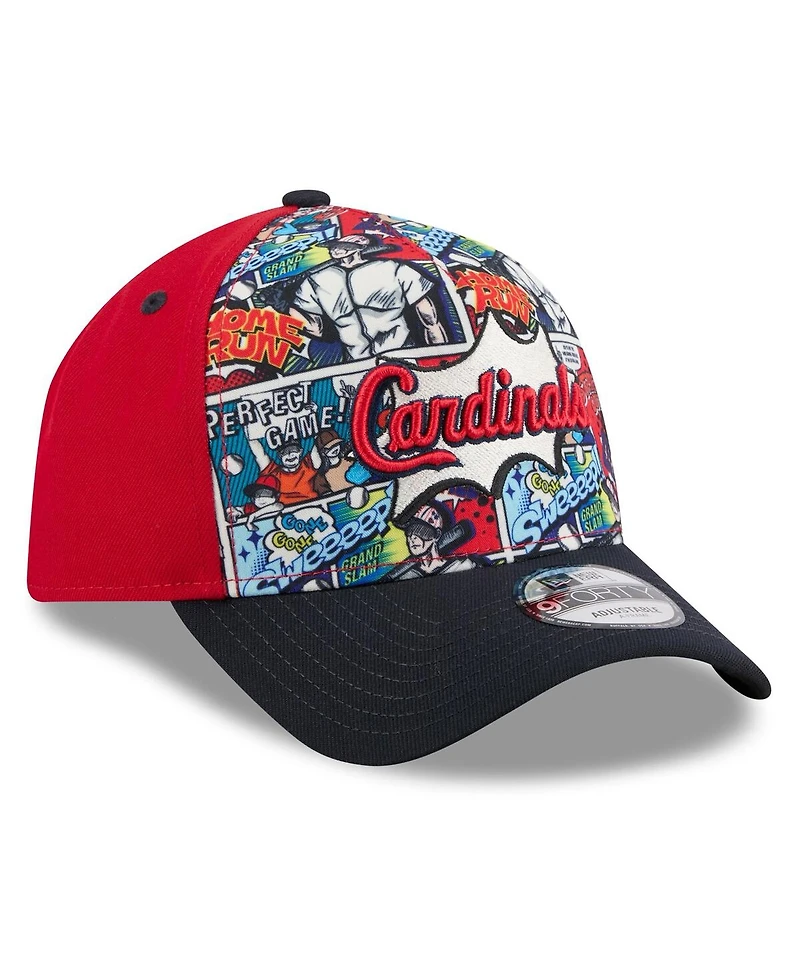 New Era Men's Red/Navy St. Louis Cardinals 2025 Mlb Diamond Hero Edition A-Frame 9FORTY Adjustable Hat