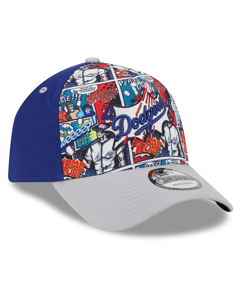 New Era Men's Royal/Gray Los Angeles Dodgers 2025 Mlb Diamond Hero Edition A-Frame 9FORTY Adjustable Hat