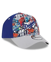 New Era Men's Royal/Gray Los Angeles Dodgers 2025 Mlb Diamond Hero Edition A-Frame 9FORTY Adjustable Hat