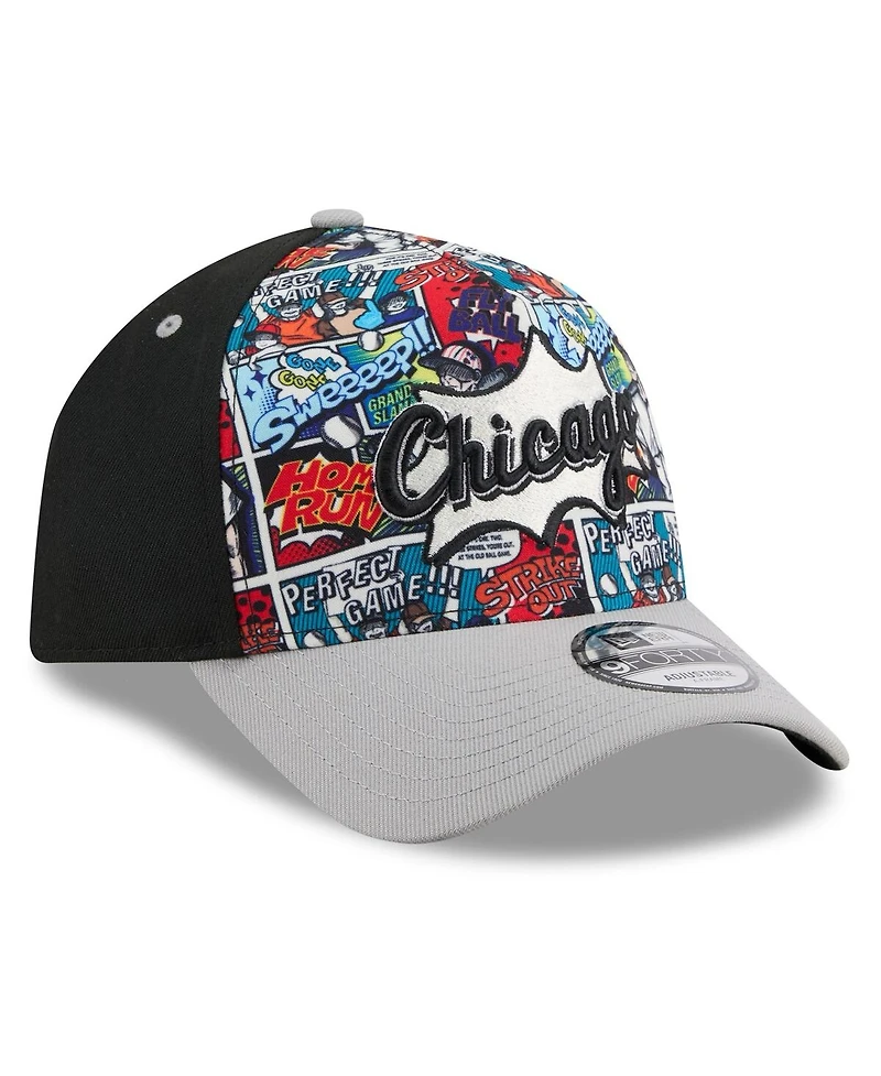 New Era Men's Black/Gray Chicago White Sox 2025 Mlb Diamond Hero Edition A-Frame 9FORTY Adjustable Hat
