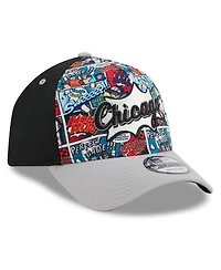 New Era Men's Black/Gray Chicago White Sox 2025 Mlb Diamond Hero Edition A-Frame 9FORTY Adjustable Hat