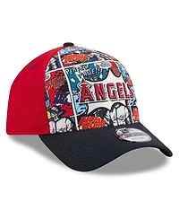 New Era Men's Red/Navy Los Angeles Angels 2025 Mlb Diamond Hero Edition A-Frame 9FORTY Adjustable Hat