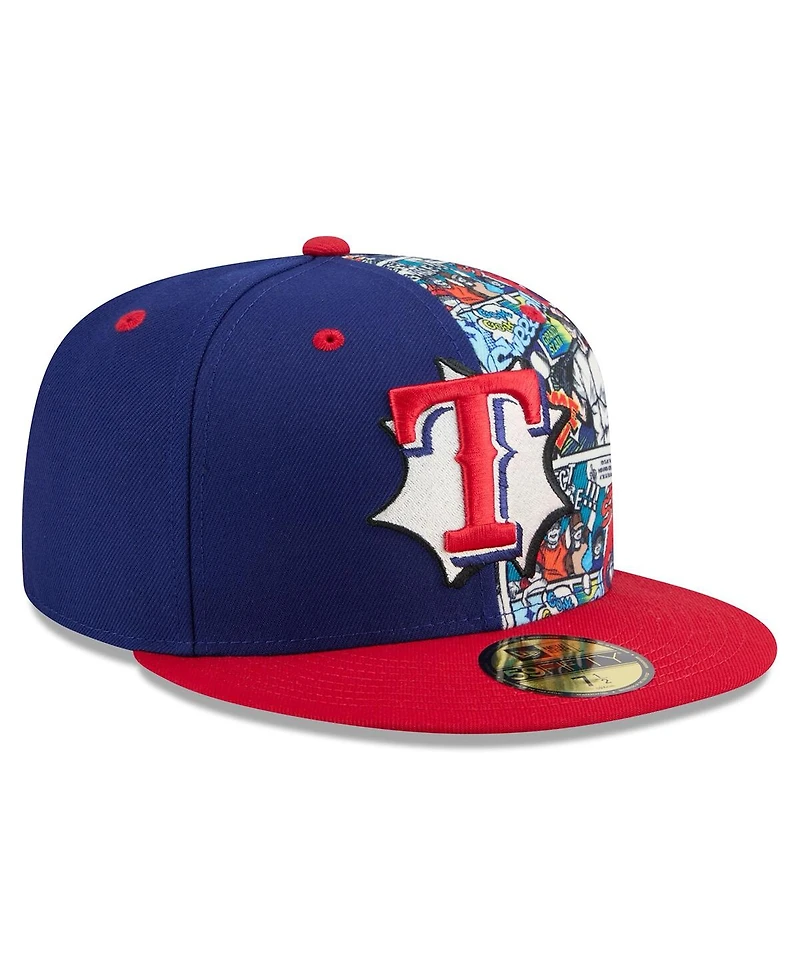 New Era Men's Royal/Red Texas Rangers 2025 Mlb Diamond Hero Edition 59FIFTY Fitted Hat
