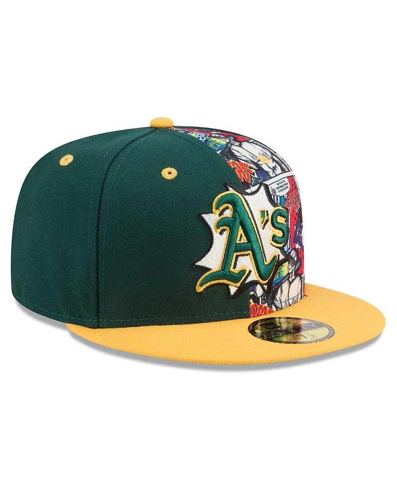 New Era Men's Green/Gold Athletics 2025 Mlb Diamond Hero Edition 59FIFTY Fitted Hat