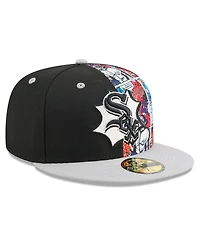 New Era Men's Black/Gray Chicago White Sox 2025 Mlb Diamond Hero Edition 59FIFTY Fitted Hat