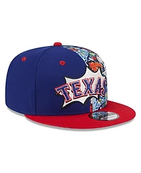New Era Big Boys and Girls Royal/Red Texas Rangers 2025 Mlb Diamond Hero Edition 9FIFTY Snapback Hat