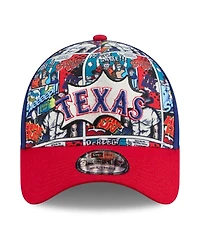 New Era Big Boys and Girls Royal/Red Texas Rangers 2025 Mlb Diamond Hero Edition A-Frame 9FORTY Adjustable Hat