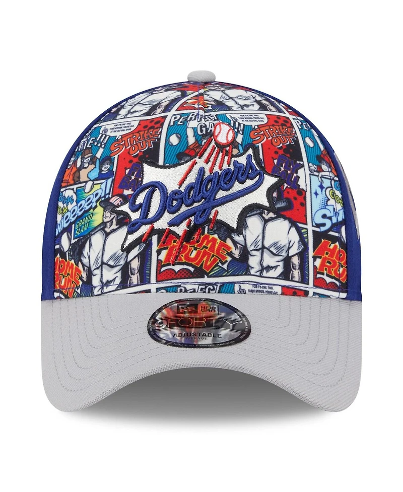 New Era Big Boys and Girls Royal/Gray Los Angeles Dodgers 2025 Mlb Diamond Hero Edition A-Frame 9FORTY Adjustable Hat