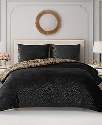 Juicy Couture Embossed Leopard Reverse To Royal Leopard 2-Pc. Comforter Set, Twin/Twin Xl