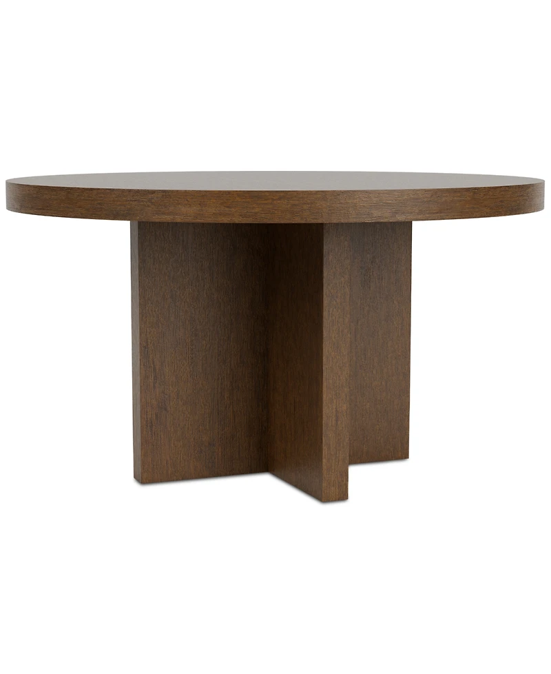 Davie Cracked Oak 54" Round Table