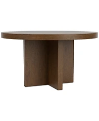 Davie Cracked Oak 54" Round Table