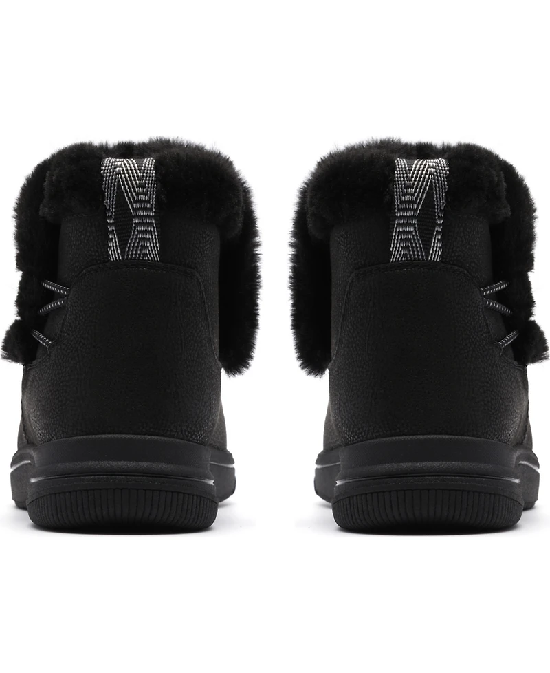 Clarks Women's Cloudsteppers Breeze Fur Wedge Ankle Boots