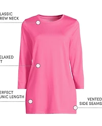Lands' End Women's Tall 3/4 Sleeve Cotton Supima Tunic