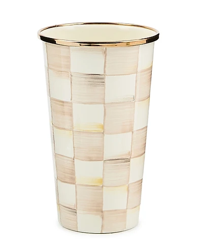 MacKenzie-Childs Mocha Check 20 oz. Tumbler