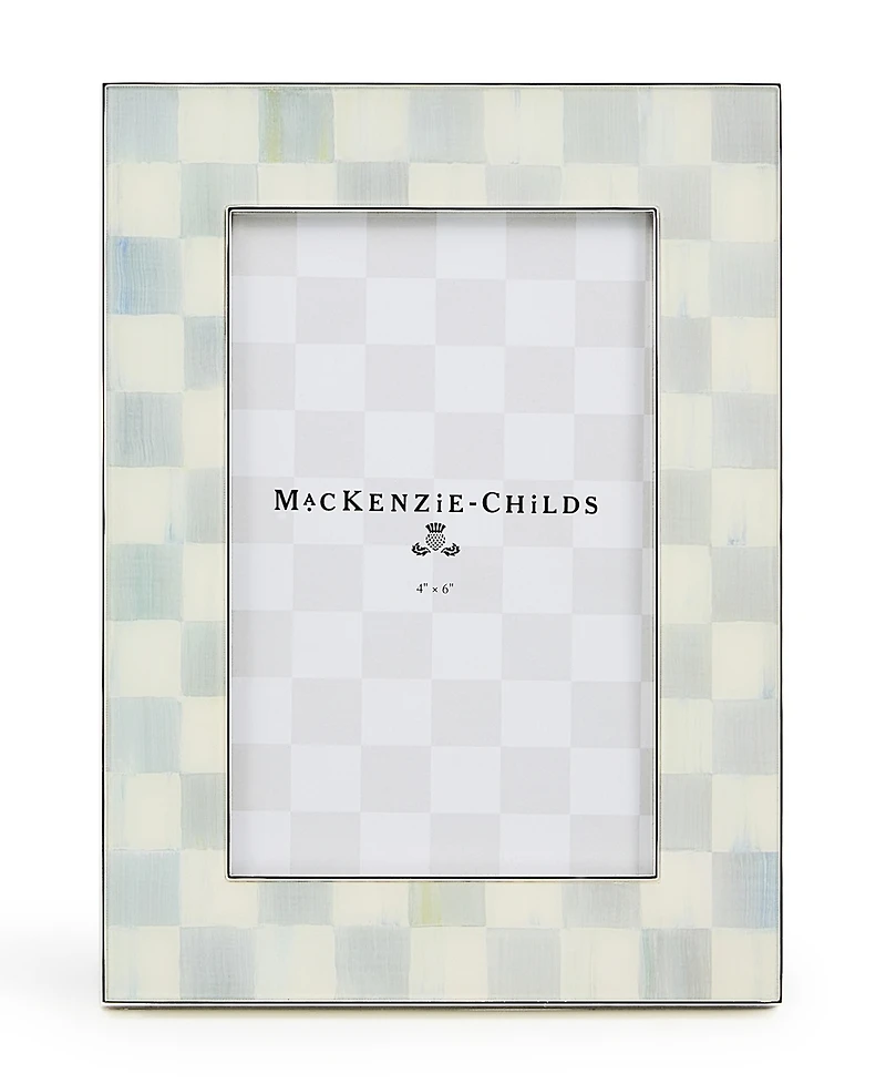 MacKenzie-Childs Sterling Check Silver Plated Frame, 4" x 6"
