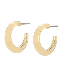 Steve Madden Rhodium Boho Chubby Hoop Earrings