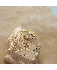 Adornia Fine 14k Gold Vermeil .925 Sterling Silver Cz Mariner Link Ring