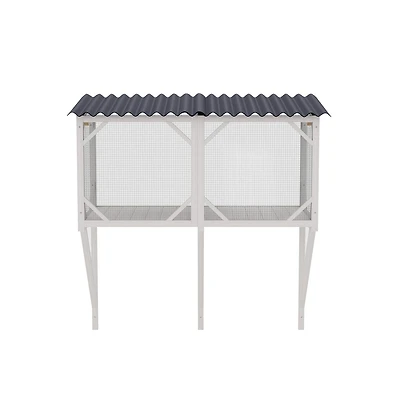 Zeus & Ruta 43.3" Outdoor Cat Window Box with Perch and Cover