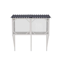 Zeus & Ruta 43.3" Outdoor Cat Window Box with Perch and Cover