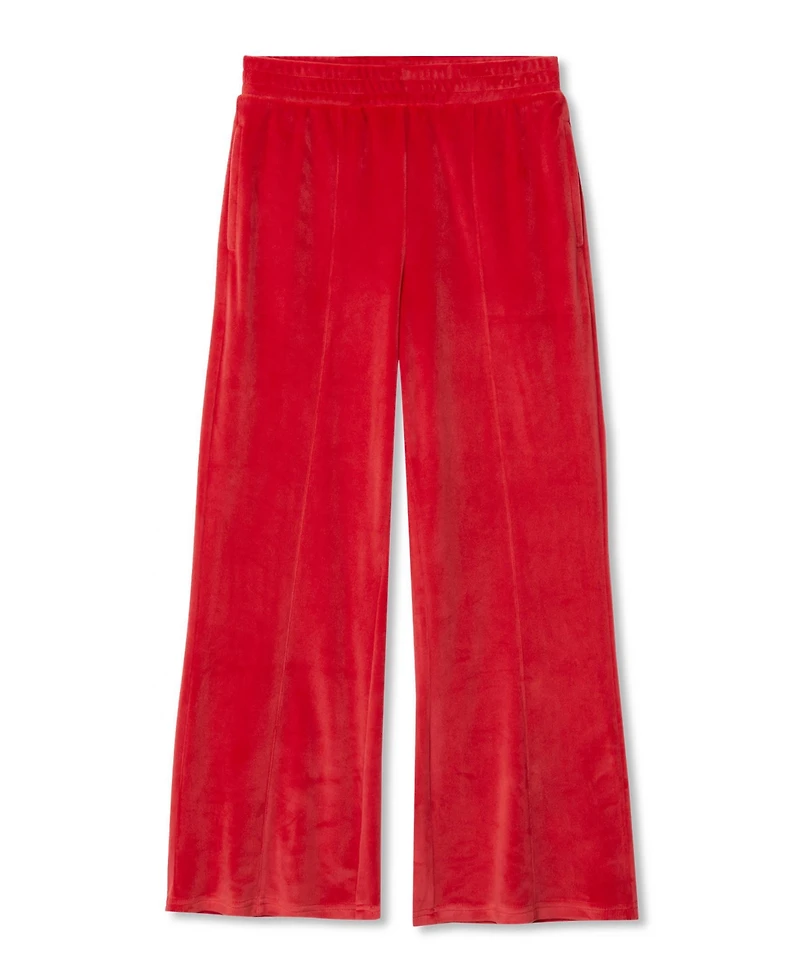 Lands' End Girls Wide Leg Velour Pants